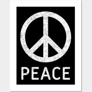 Peace Sign Anti War Women Men Vintage Retro Casual Posters and Art